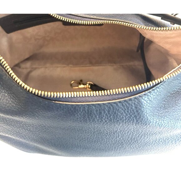 Michael Kors Isabella Black Pebbled Leather Handbag Shoulder Bag Gold Hardware - Picture 8 of 9